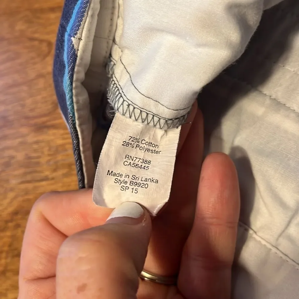 J. Crew Blue and White Bermuda Shorts Nautical Style